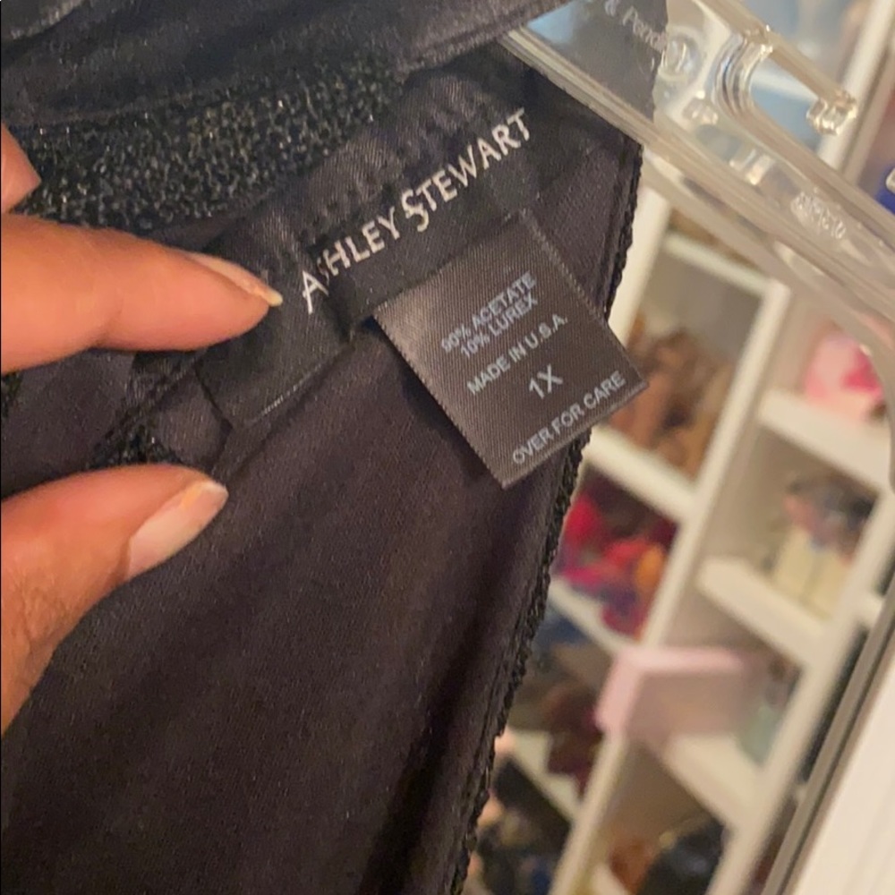 Black shimmery dress sz 1x - Picture 3 of 6
